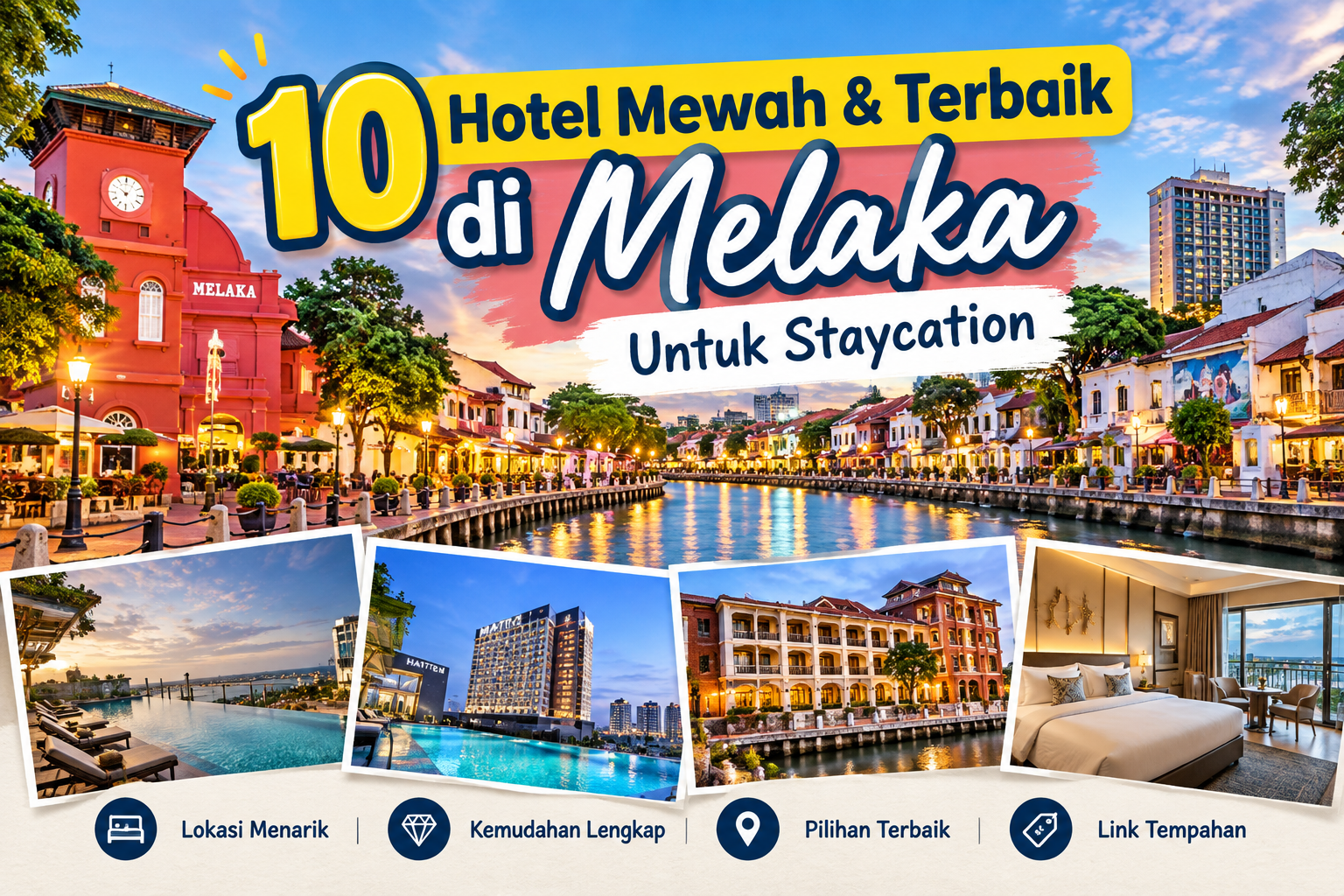 You are currently viewing 10 Hotel Mewah & Terbaik di Melaka Untuk Staycation